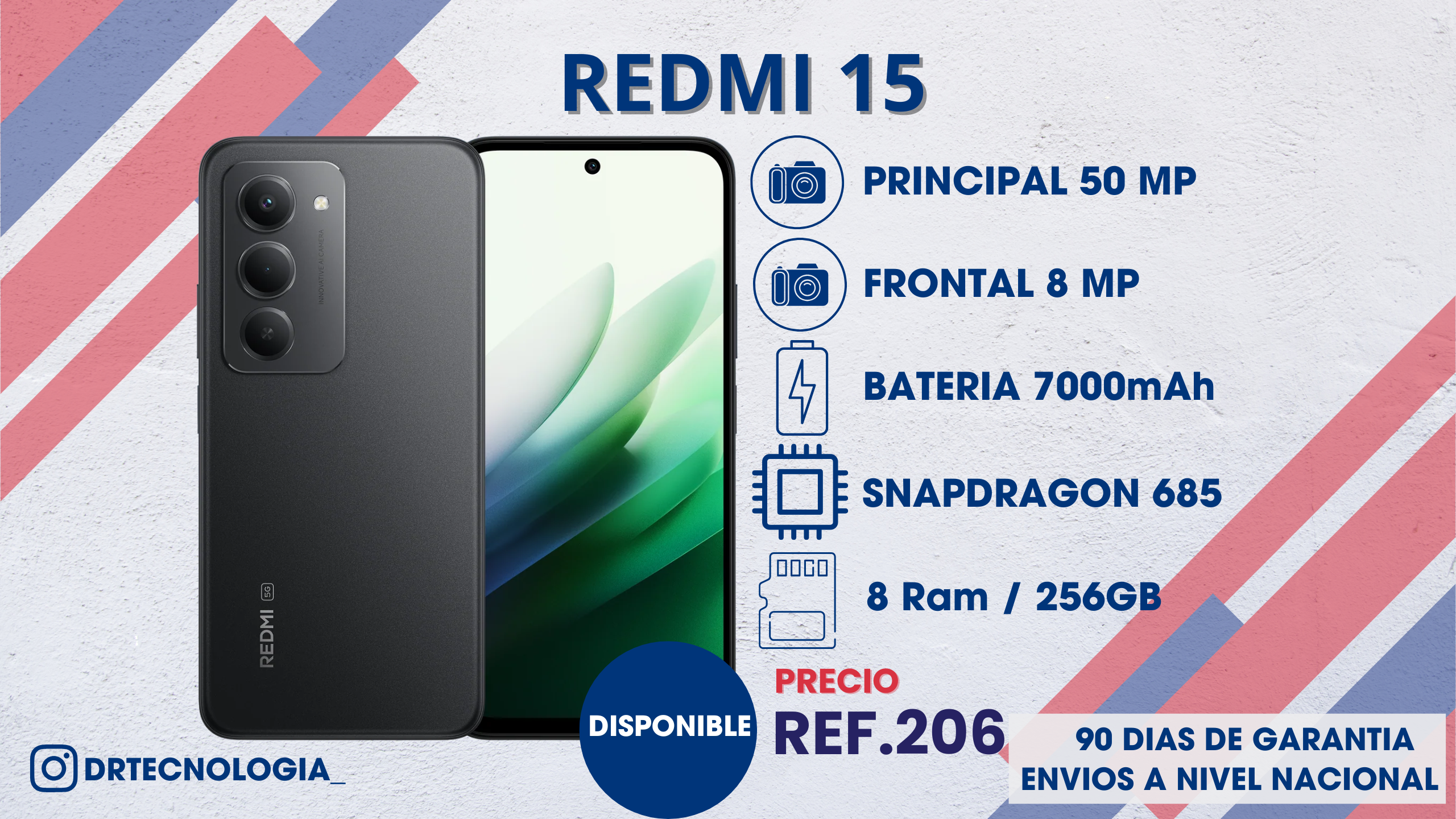 TELEFONO XIAOMI REDMI 15 8/256GB